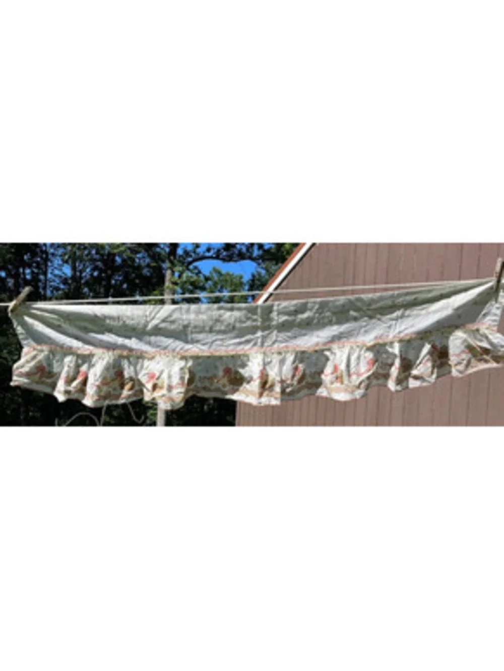 Vintage Single Valance 1980s Geese Goose Mauve Ribbon Bow 8